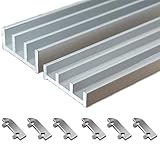 Strapazierfähige 3-läufige Glasschiebetür-Schiene für 3...