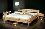 Massivholzbett Balken-Bett - rustikales Designerbett, Größe:180x200cm