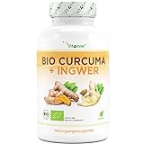 Bio Curcuma & Ingwer - 240 Kapseln - Hochdosiert mit 4440 mg pro...