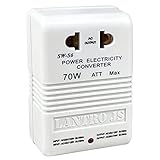 LANTRO JS Spannungswandler 110V auf 230V, Reiseadapter Weltweit...