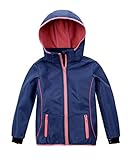 M2C Mädchen Jacke mit Kapuze und Fleece gefüttert, wasserdicht, winddicht...