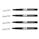 D.RECT - CD/DVD Marker Stift | Satz von 4 Farben | 0,7 mm | Permanentstift...