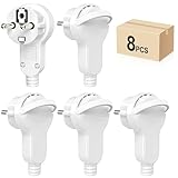 8 Stück Schuko Stecker Flach, Extraflach Schutzkontakt Winkelstecker mit...