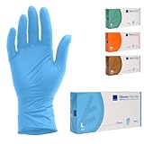 ABENA Nitril Einweghandschuhe 100 Stück Pack (Größe L) BLAU...