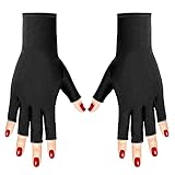 XREE 1 Paar UV Handschuhe Nägel, 20 x 8 cm Fingerlose Handschuhen Damen...