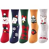Weihnachtssocken Damen Herren 5 Paar,Weihnachten Socken 37-46, Unisex Set...