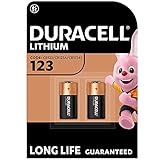 DURACELL CR123 (2 Stück) CR 123 High Power Lithium Batterie 3V (CR123A /...