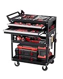 VEVOR Werkzeugwagen 785x450x945 mm, 181 kg Tragkraft, Werkstattwagen mit 2...