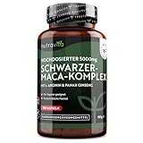 Maca Kapseln schwarz - Hochdosiert mit 5000mg - 180 vegane Kapseln -...