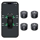 OBEST Bluetooth Reifendruckkontrollsystem mit 4 externen Sensoren,...