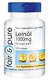 Fair & Pure® - Leinöl 1000 mg - 120 Softgels - essenzielle Fettsäuren...