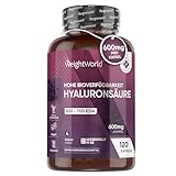 Hyaluron Kapseln - 1 Kapsel (600mg) - 4 Monate Vorrat - Niedrige...