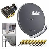 Fuba DAA 850 A Digital Sat Schüssel Anthrazit 85x85cm PremiumX Deluxe LNB...