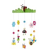 Bieco 3D Baby Mobile Ø ca. 26 cm | Edition Käferchen aus Holz | Mobile...