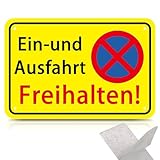 Einfahrt Ausfahrt Freihalten Schilder Metall Aluminium, 30X20 cm,Parken...
