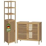Bellamio Badezimmermöbel Set Newa, Waschbeckenunterschrank mit je 2...