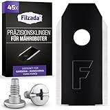 Filzada® 45x Mähroboter Messer CARBON inkl. Schrauben - Ersatzmesser für...