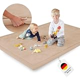 BabybeFun Krabbelmatte Baby [Extra Weich] 3cm Dicke Spielmatte...