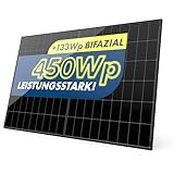 Solarmodul 450W Bifazial Glas-Glas PV-Module mit 2x2mm Glas, modernster...