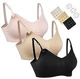 HOFISH Damen 3pack voller fehlschlag seamless stillen schwangerschaft bras...