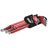 WALTER Innensechskant-Schlüssel-Set 9-tlg, Sechskantschlüssel, Kugelkopf...