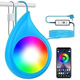 LED Poolbeleuchtung Unterwasser für Aufstellpool, 10W RGB Dimmbar...