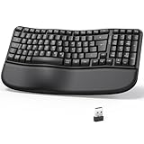 OMOTON kabellose ergonomische Tastatur – Wave Keys, 2.4G-USB verbindung,...