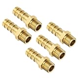 QUARKZMAN 5 Stück M12-1.5 ID 10mm Schlauchverbinder Messing,...