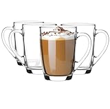 Glasmark KROSNO 1992 Gläser Set Kaffeegläser Teegläser Mit Henkel 4...