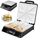 Syntrox Germany Keramik Sandwichmaker Quorn | Sandwich Toaster | Thermostat...