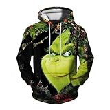 QWUVEDS Herren und Damen Weihnachten Christmas Hoodies Lustige kreative 3D...