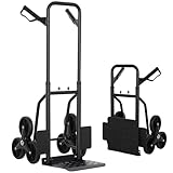 DURHAND Treppenkarre faltbar 120 kg 6 Räder, robuste Umzugskarre aus Stahl...