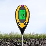 4in1 Boden Feuchtigkeitsmessgerät für Pflanzen, Bodenmessgerät für pH...