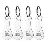 jatimdotin 4 Stück Einkaufswagenlöser, Edelstahl Einkaufswagenchip,...