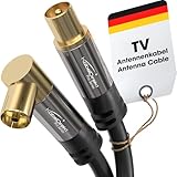 KabelDirekt – 4K Antennenkabel, Koaxialkabel, TV Kabel 90°...
