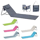 Mojawo TOP Strandliege Strandmatte Sonnenliege Rückenlehne Kissen faltbar...
