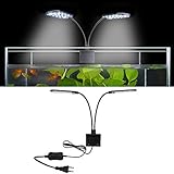 SENZEAL X7 LED Aquarium Beleuchtung Zwillinge Aquarium Lampe Zwei Köpfe...