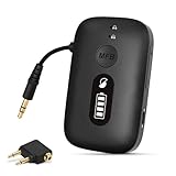 SIMOLIO Bluetooth Adapter Flugzeug für 2 Wireless Kopfhörers oder...