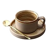 Wasserbecher Kaffeetasse im Vintage-Stil zarte Keramiktasse für...
