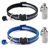 LATRAT Katzenhalsband, Anti-Strangulation, verstellbar, mit 2...