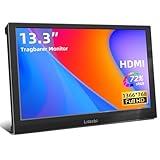 Lrtzcbi Tragbarer Monitor 13,3 Zoll, Kleiner Monitor FHD 1366x768P LED...