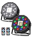 MOSFiATA Partylicht RGB LED Par Scheinwerfer Stroboskoplicht 2 in 1...