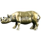 VICASKY Retro Messing Nashornfigur Miniatur Tierdekoration Langlebige...