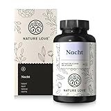 NATURE LOVE® Nacht - 90 Kapseln - mit natürlichem Melatonin, Ashwagandha,...