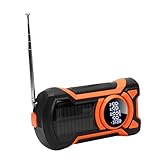 Dilwe Notfallradio, Tragbares Solar-Kurbelradio mit NOAA-Wetteralarm und...
