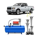 6L Luftkompressor,4-Rohr-Horn,Kompressor Auto 46×20.5×24cm für den...