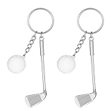 TIESOME 2 Stück Schlüsselanhänger mit Golfschläger und Golfbälle, Golf...