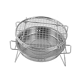 MOEIDO Holzkohlegrills Outdoor BBQ Grill Charcoal Rack Grate Mini Round...