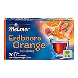 Meßmer Erdbeere-Orange | 20 Teebeutel | Glutenfrei | Laktosefrei | Vegan