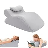 VIGBOAT Memory Foam Face Down Kissen, ergonomisches Keildesign mit...